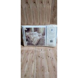 New Vintage Jessica McClintock One King Flat Sheet Cream Pink Flowers